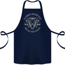 El Diablo Motorcycle Motorbike Biker Cotton Apron 100% Organic Navy Blue