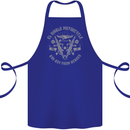 El Diablo Motorcycle Motorbike Biker Cotton Apron 100% Organic Royal Blue