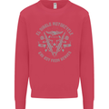 El Diablo Motorcycle Motorbike Biker Kids Sweatshirt Jumper Heliconia