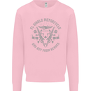 El Diablo Motorcycle Motorbike Biker Kids Sweatshirt Jumper Light Pink