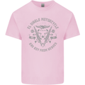 El Diablo Motorcycle Motorbike Biker Kids T-Shirt Childrens Light Pink