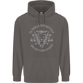 El Diablo Motorcycle Motorbike Biker Mens 80% Cotton Hoodie Charcoal