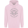 El Diablo Motorcycle Motorbike Biker Mens 80% Cotton Hoodie Light Pink
