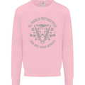 El Diablo Motorcycle Motorbike Biker Mens Sweatshirt Jumper Light Pink