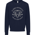 El Diablo Motorcycle Motorbike Biker Mens Sweatshirt Jumper Navy Blue