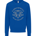El Diablo Motorcycle Motorbike Biker Mens Sweatshirt Jumper Royal Blue
