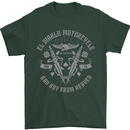 El Diablo Motorcycle Motorbike Biker Mens T-Shirt Cotton Gildan Forest Green