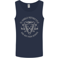 El Diablo Motorcycle Motorbike Biker Mens Vest Tank Top Navy Blue