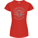 El Diablo Motorcycle Motorbike Biker Womens Petite Cut T-Shirt Red