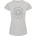 El Diablo Motorcycle Motorbike Biker Womens Petite Cut T-Shirt Sports Grey