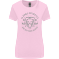 El Diablo Motorcycle Motorbike Biker Womens Wider Cut T-Shirt Light Pink