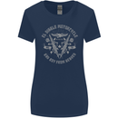El Diablo Motorcycle Motorbike Biker Womens Wider Cut T-Shirt Navy Blue