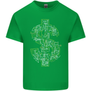 Electric Dollar Sign Bitcoin Mens Cotton T-Shirt Tee Top Irish Green