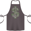 Electric Dollar Sign Crypto Cash Cotton Apron 100% Organic Dark Grey