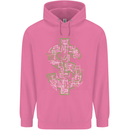 Electric Dollar Sign Crypto Cash Mens 80% Cotton Hoodie Azelea