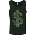 Electric Dollar Sign Crypto Cash Mens Vest Tank Top Black