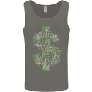 Electric Dollar Sign Crypto Cash Mens Vest Tank Top Charcoal