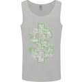 Electric Dollar Sign Crypto Cash Mens Vest Tank Top Sports Grey