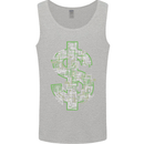 Electric Dollar Sign Crypto Cash Mens Vest Tank Top Sports Grey