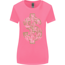 Electric Dollar Sign Crypto Cash Womens Wider Cut T-Shirt Azalea
