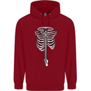 Electric Guitar Ribs Guitarist Acoustic Childrens Kids Hoodie Red
