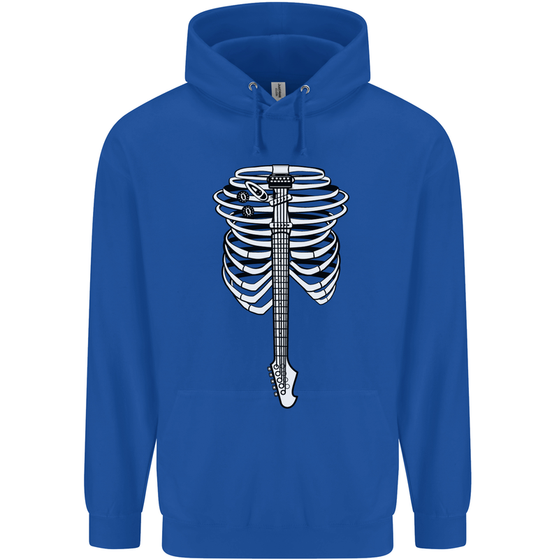Electric Guitar Ribs Guitarist Acoustic Childrens Kids Hoodie Royal Blue