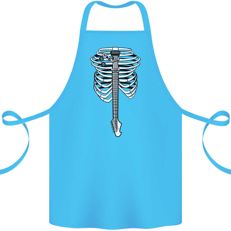Electric Guitar Ribs Guitarist Acoustic Cotton Apron 100% Organic Turquoise