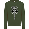 Electric Guitar Ribs Guitarist Acoustic Kids Sweatshirt Jumper Forest Green