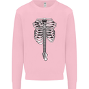 Electric Guitar Ribs Guitarist Acoustic Kids Sweatshirt Jumper Light Pink