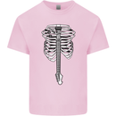 Electric Guitar Ribs Guitarist Acoustic Kids T-Shirt Childrens Light Pink