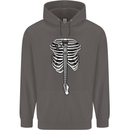 Electric Guitar Ribs Guitarist Acoustic Mens 80% Cotton Hoodie Charcoal