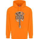 Electric Guitar Ribs Guitarist Acoustic Mens 80% Cotton Hoodie Orange