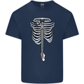 Electric Guitar Ribs Guitarist Acoustic Mens Cotton T-Shirt Tee Top Navy Blue