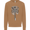 Electric Guitar Ribs Guitarist Acoustic Mens Sweatshirt Jumper Caramel Latte