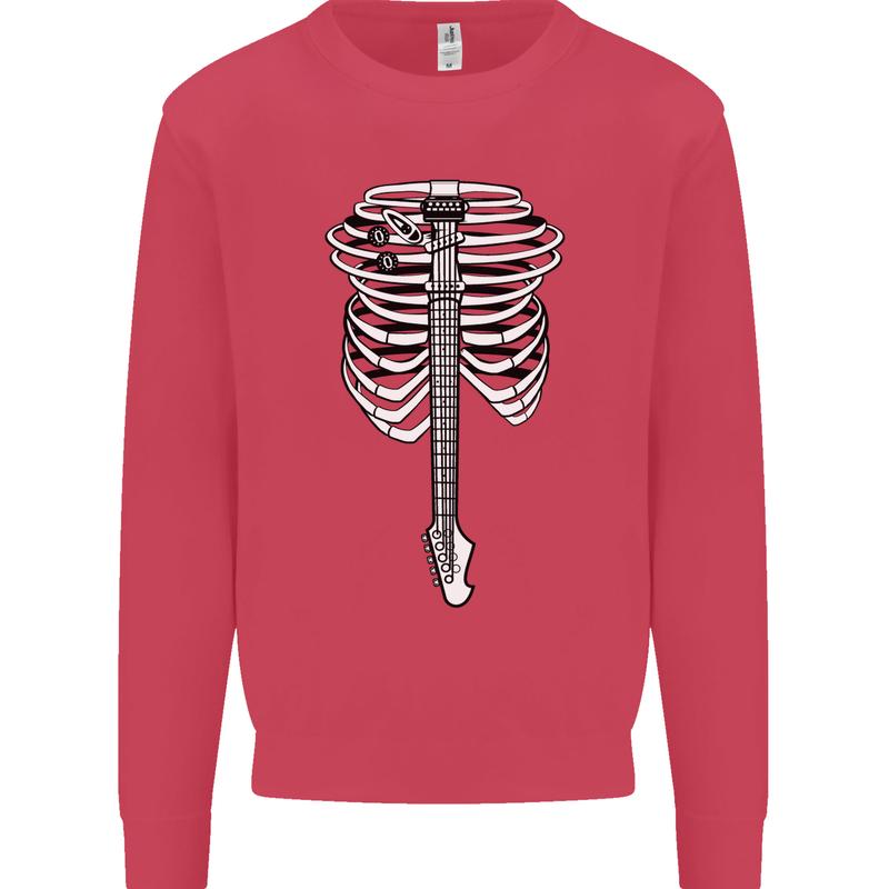 Electric Guitar Ribs Guitarist Acoustic Mens Sweatshirt Jumper Heliconia