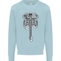 Electric Guitar Ribs Guitarist Acoustic Mens Sweatshirt Jumper Light Blue