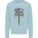 Electric Guitar Ribs Guitarist Acoustic Mens Sweatshirt Jumper Light Blue