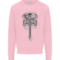 Electric Guitar Ribs Guitarist Acoustic Mens Sweatshirt Jumper Light Pink