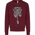 Electric Guitar Ribs Guitarist Acoustic Mens Sweatshirt Jumper Maroon