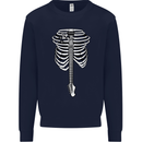 Electric Guitar Ribs Guitarist Acoustic Mens Sweatshirt Jumper Navy Blue