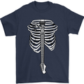 Electric Guitar Ribs Guitarist Acoustic Mens T-Shirt Cotton Gildan Navy Blue