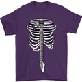 Electric Guitar Ribs Guitarist Acoustic Mens T-Shirt Cotton Gildan Purple