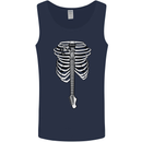 Electric Guitar Ribs Guitarist Acoustic Mens Vest Tank Top Navy Blue