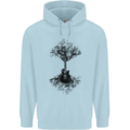 Electric Guitar Tree & Roots Guitarist Childrens Kids Hoodie Light Blue