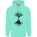 Electric Guitar Tree & Roots Guitarist Childrens Kids Hoodie Peppermint