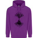 Electric Guitar Tree & Roots Guitarist Childrens Kids Hoodie Purple