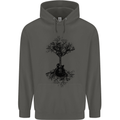 Electric Guitar Tree & Roots Guitarist Childrens Kids Hoodie Storm Grey