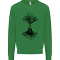 Electric Guitar Tree & Roots Guitarist Kids Sweatshirt Jumper Irish Green