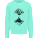 Electric Guitar Tree & Roots Guitarist Kids Sweatshirt Jumper Peppermint