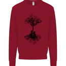 Electric Guitar Tree & Roots Guitarist Kids Sweatshirt Jumper Red